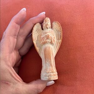 Handcrafted Orange and Cream Figurine